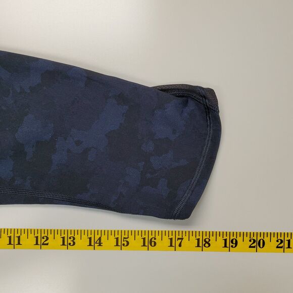 Lululemon Train Times Crop Leggings Size 6 Camouflaged Midnight Navy Black 17" - Picture 8 of 9